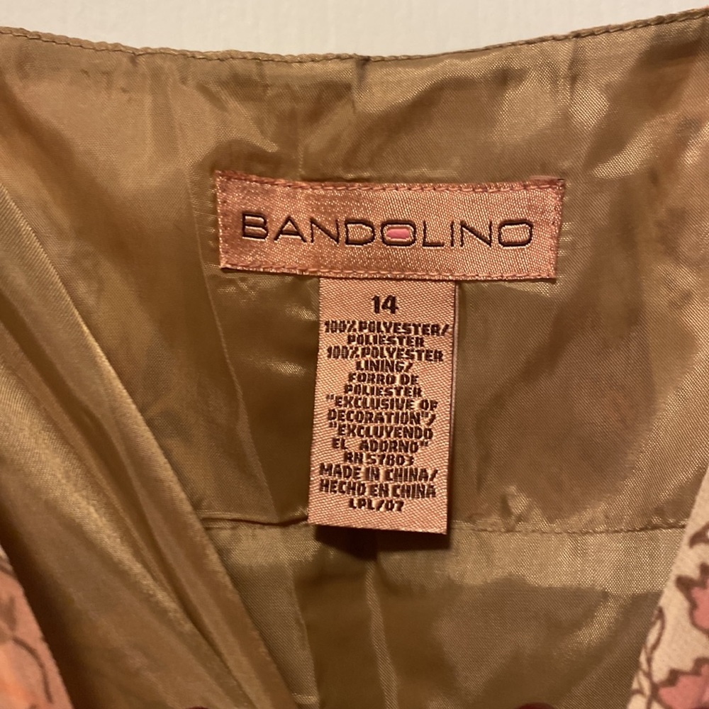 Bandolino spaghetti strap chiffon overlay dress. Size 14 - Picture 3 of 8